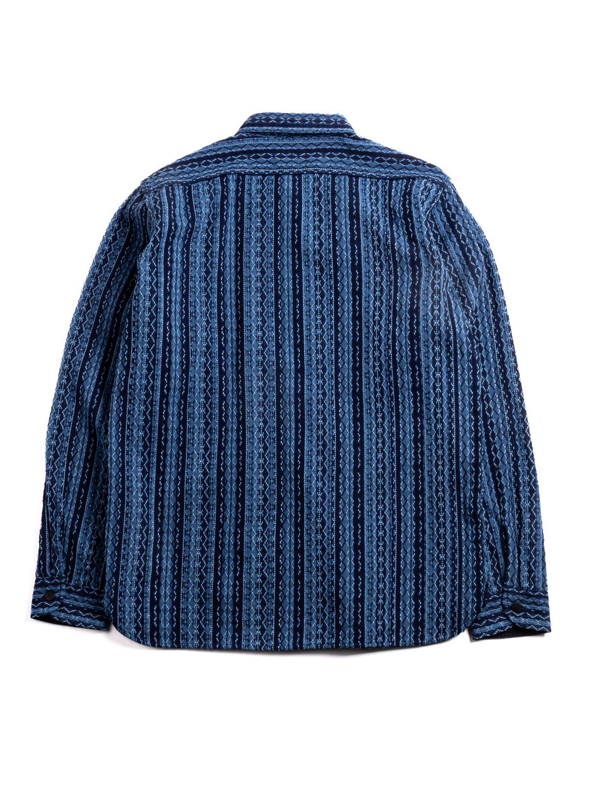 (SSS25&ndash;SKSW) INDIGO SASHIKO STRIPE SHIRT - Image 4
