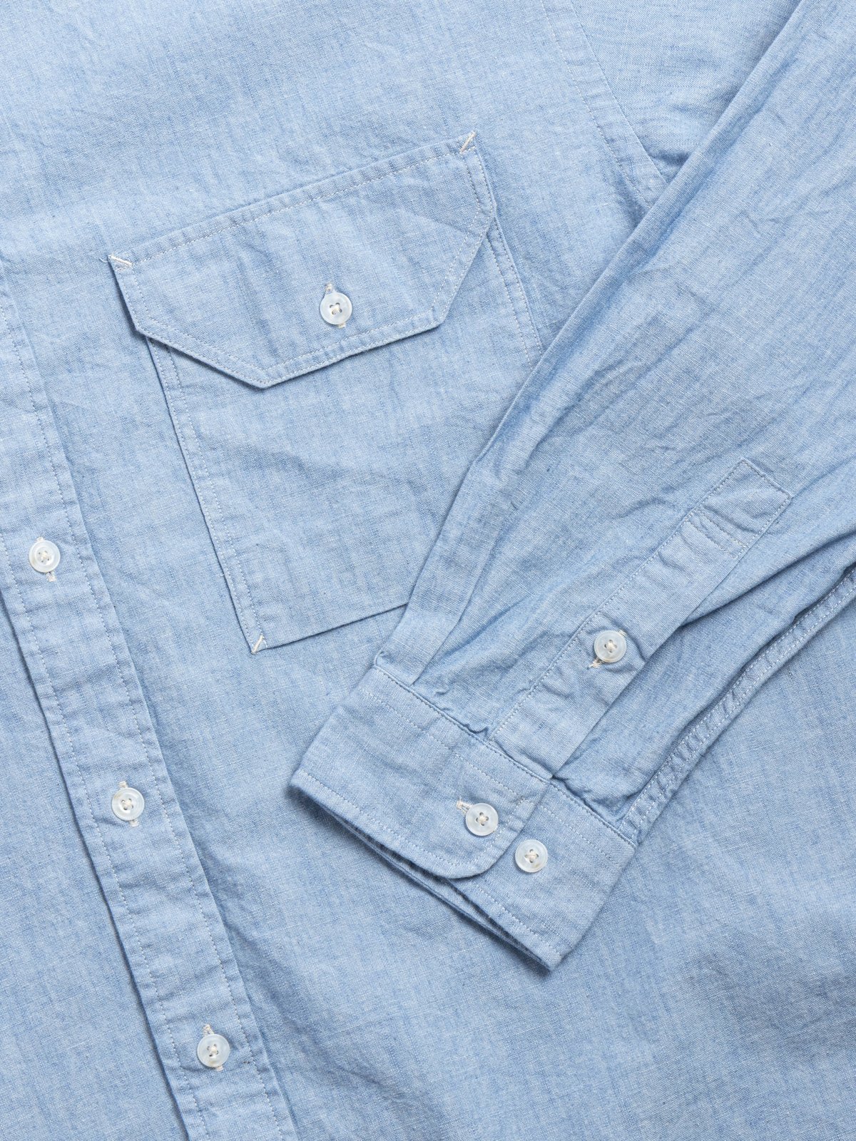 HORLISUN CLASSIC CHAMBRAY SHIRT LIGHT BLUE - Image 2
