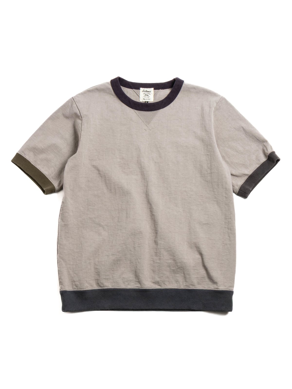 DOTSUME RIB S/S T–SHIRT GRAY x 4C - Image 1