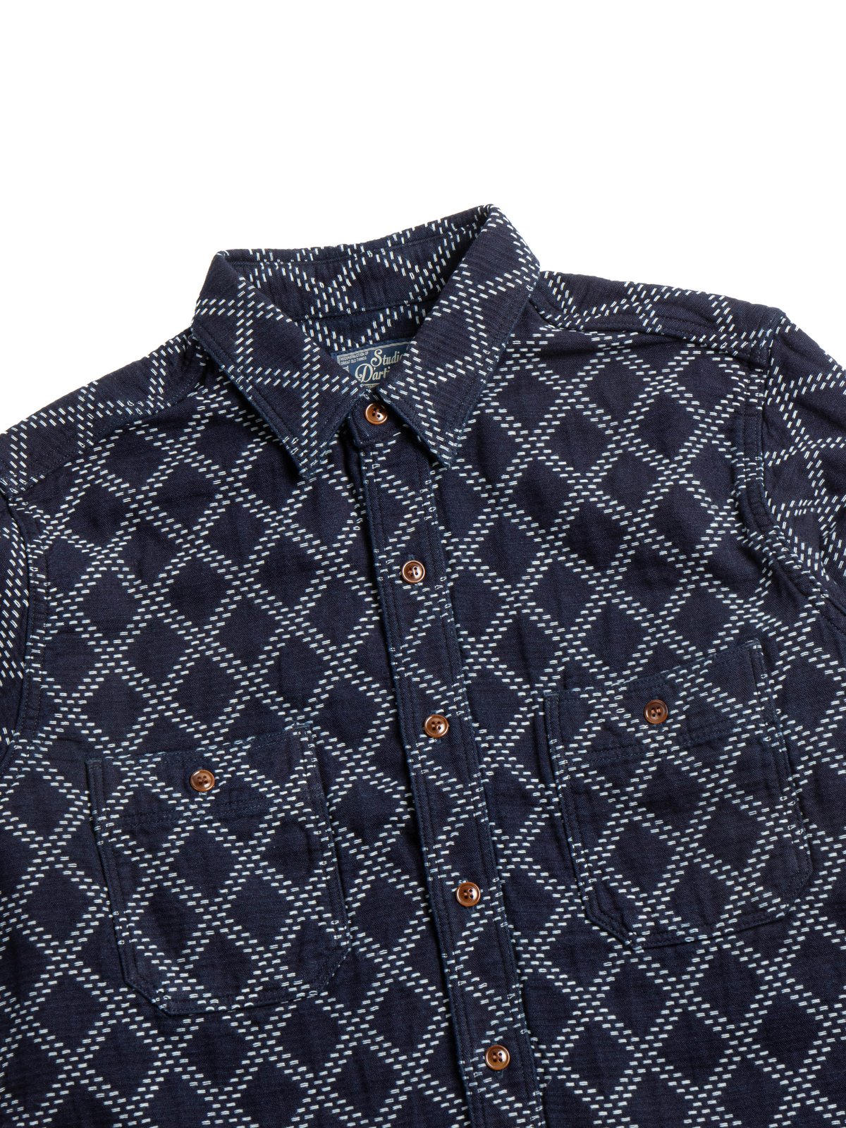NO.5728 INDIGO DOBBY SASHIKO SHIRT - Image 2