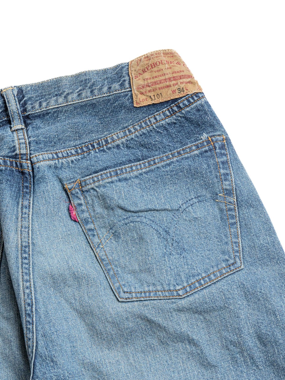 LOT 2ND HAND SERIES 1101 USED WASH REGULAR 12OZ DENIM JEAN - Image 5