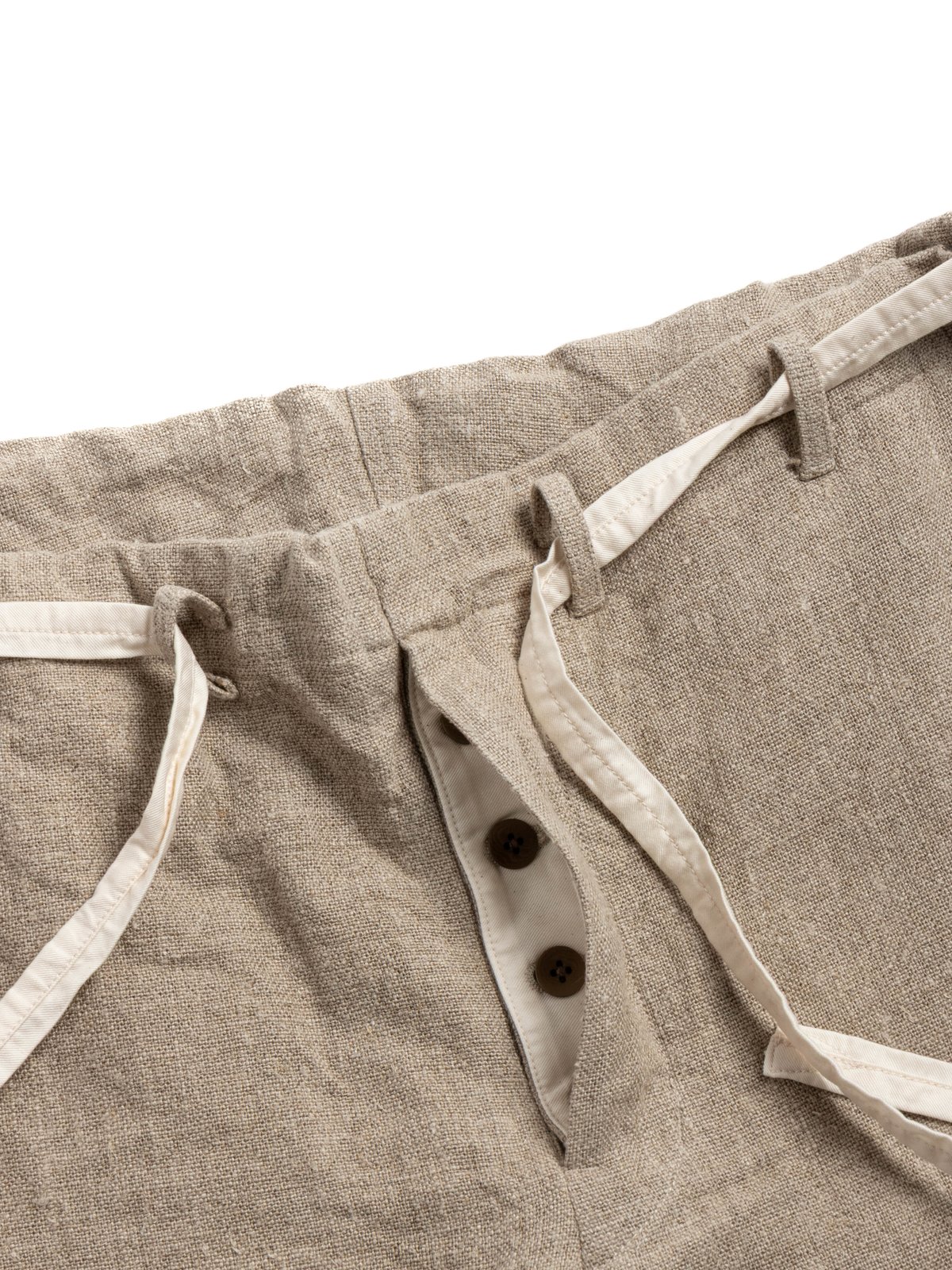 8 LINEN FARMER&rsquo;S DRAWSTRIG PANTS NATURAL - Image 3