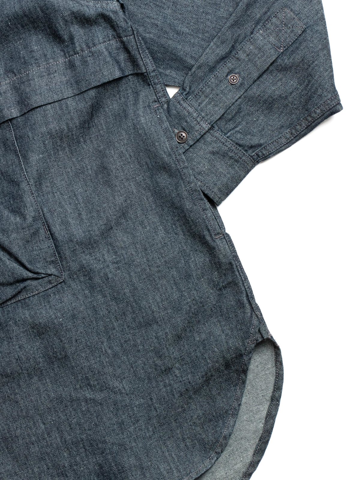 TAKIBI LIGHT DENIM UTILITY PULLOVER INDIGO - Image 4