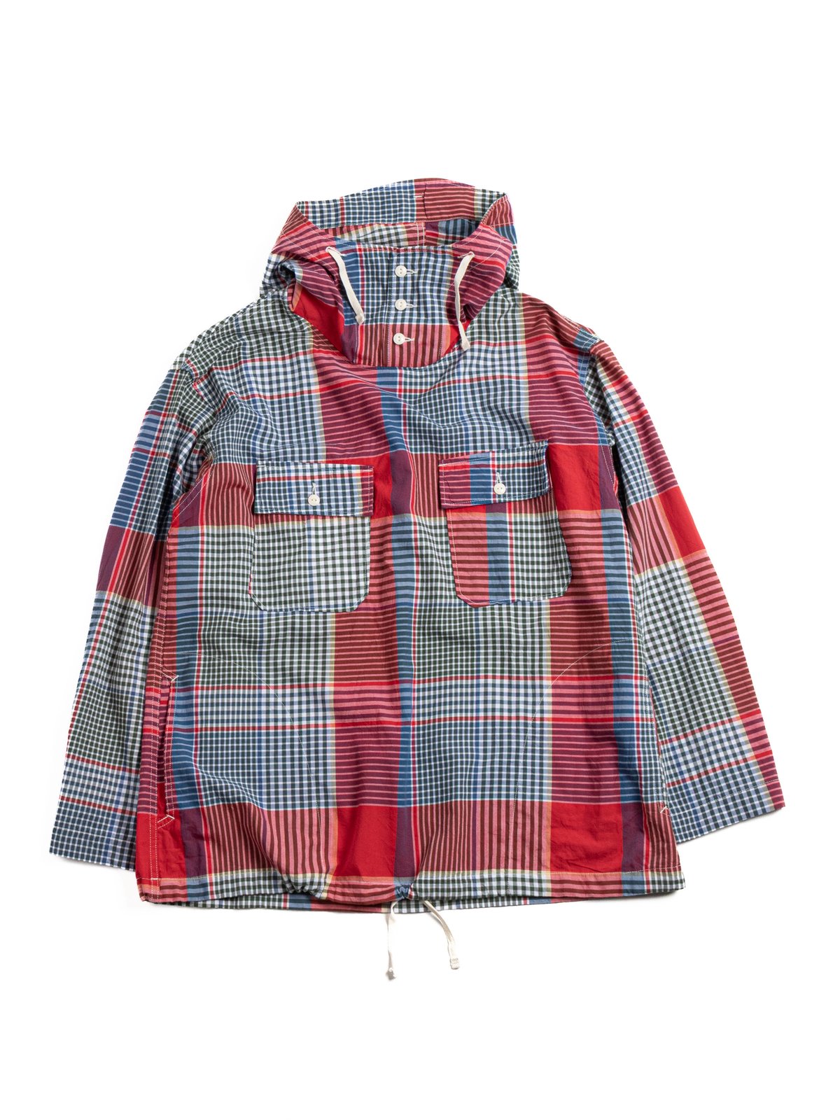 CAGOULE SHIRT BIG MADRAS PLAID RED / GREEN  - Image 1