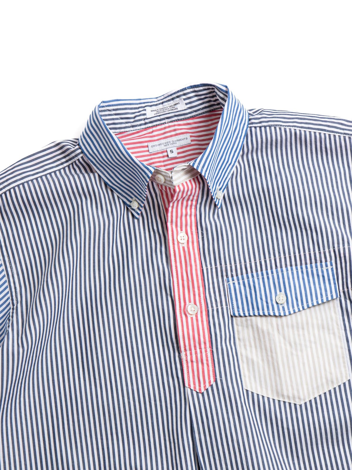 POPOVER DB SHIRT NAVY CANDY STRIPE BROADCLOTH - Image 2