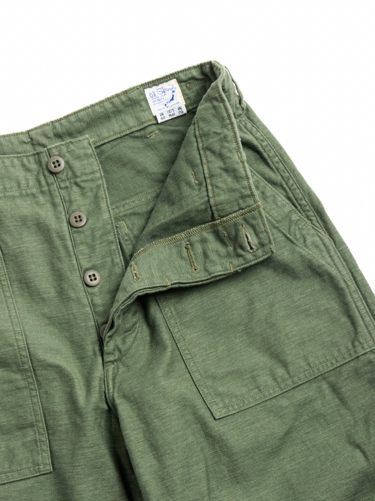 FATIGUE PANT (REGULAR FIT) REVERSE SATEEN GREEN - Image 3