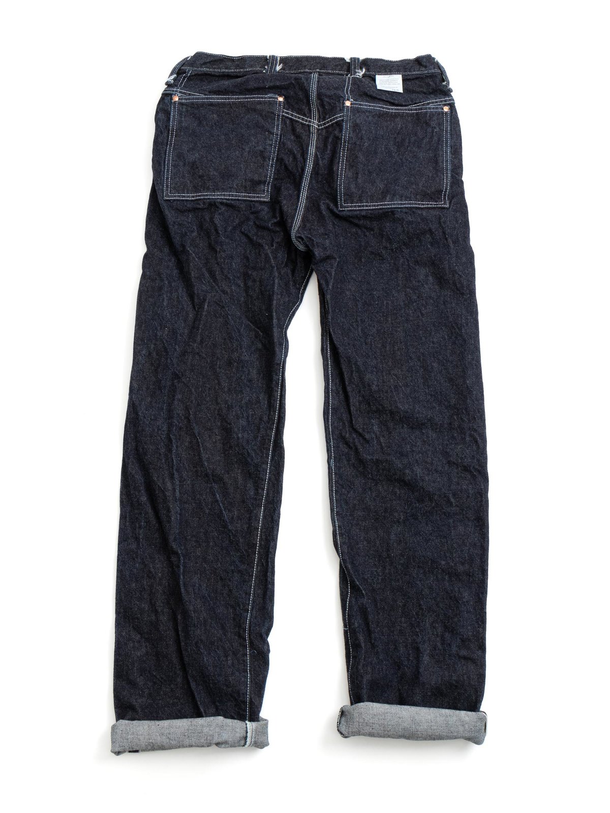 TYPE 125 HIGH STRAIGHT JEANS 16oz SELVAGE DENIM RINSED - Image 7