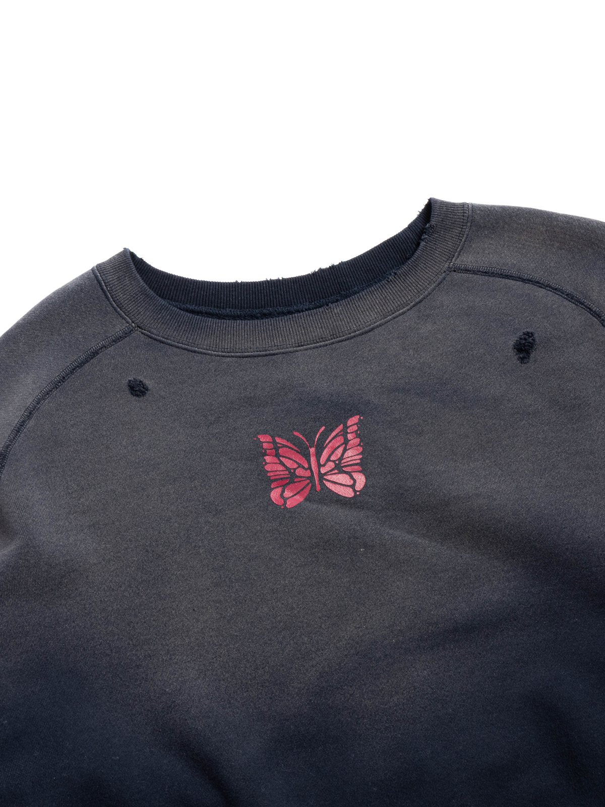 NEEDLES DECONSTRUCTED SWEAT SHIRT NAVY - Image 2