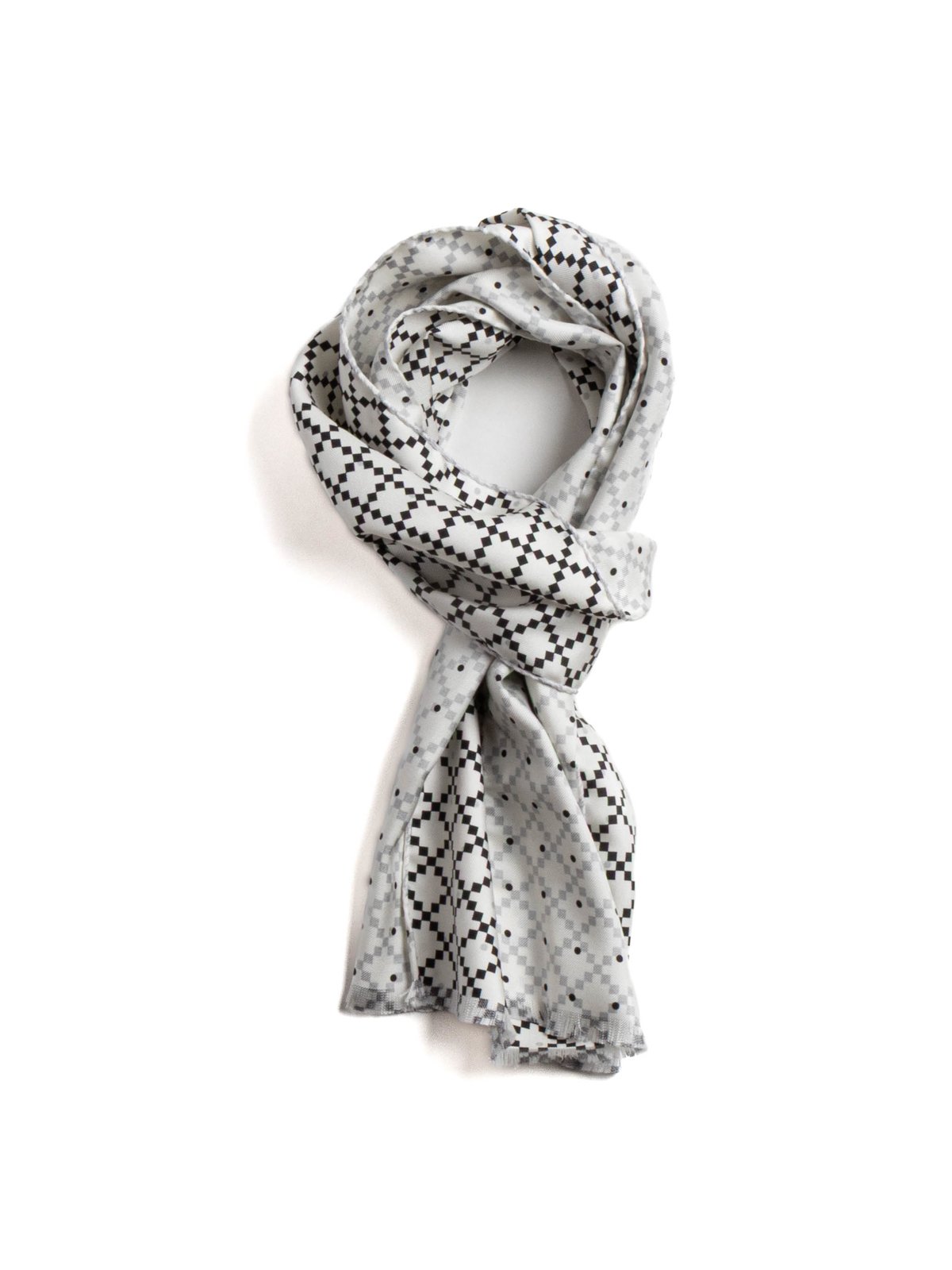 SILK SCARF WHITE - Image 1