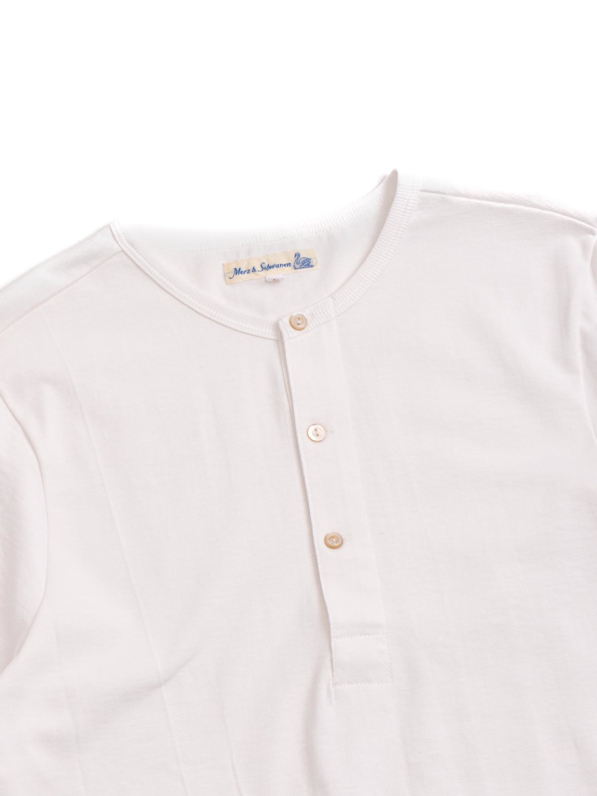 GOOD ORIGINALS 207 LOOP WHEELED HENLEY 8,6oz WHITE - Image 2