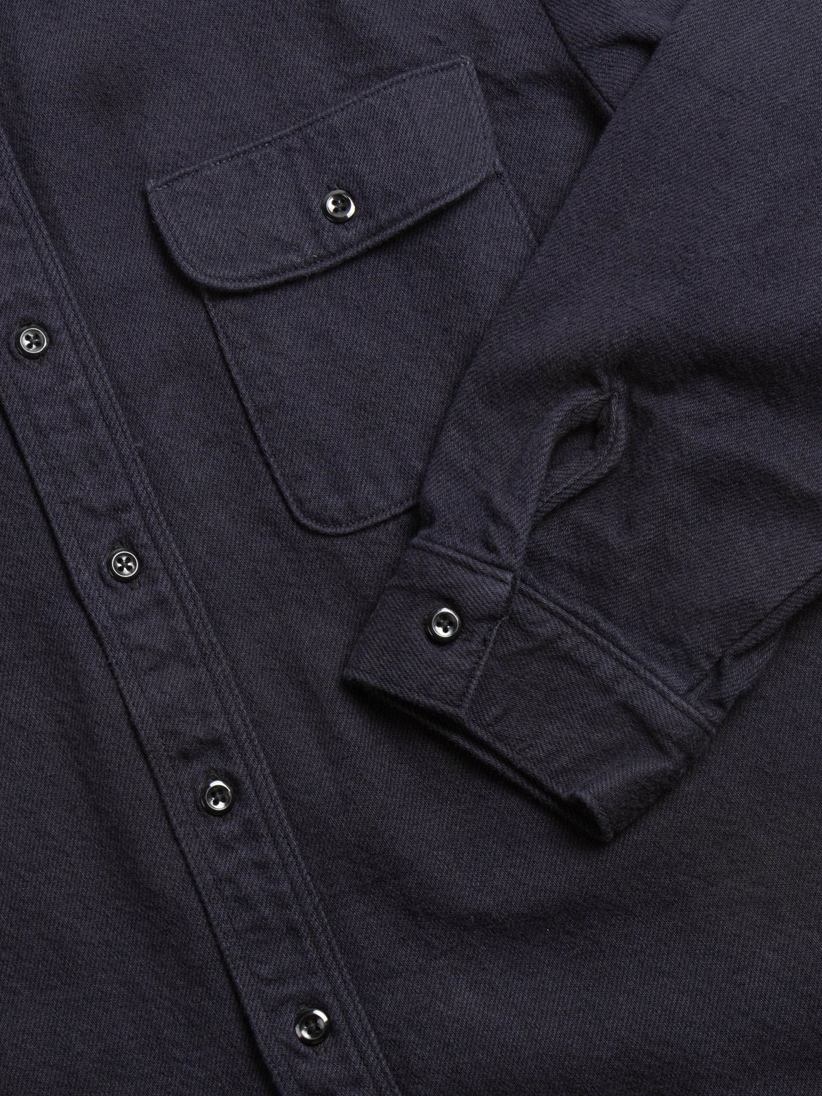 (V8072) RELAX FIT FLANNEL SHIRT NAVY - Image 3
