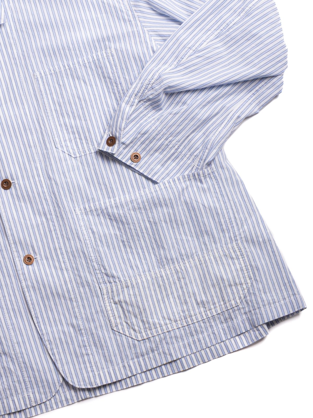 (H&ndash;JK062) COVERALL SHIRT JACKET BLUE STRIPE - Image 3