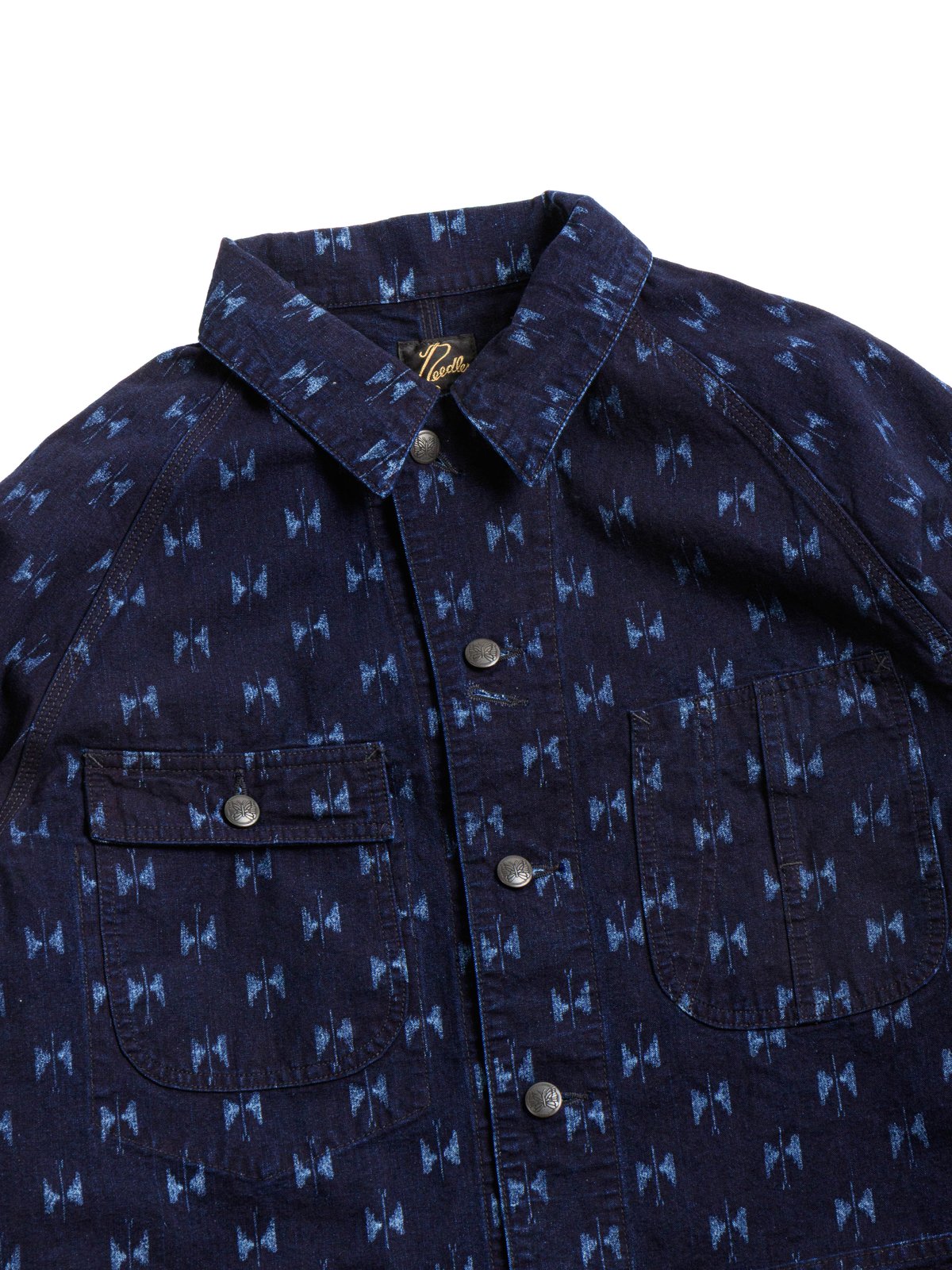 NEEDLES COVERALL 9oz PRINTED INDIGO KASURI - Image 2