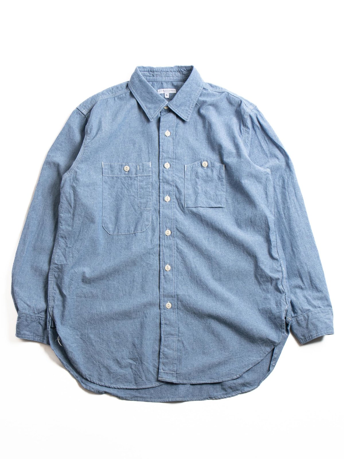 WORK SHIRT LT.BLUE 4.5oz COTTON CHAMBRAY by Engineered Garments – The ...