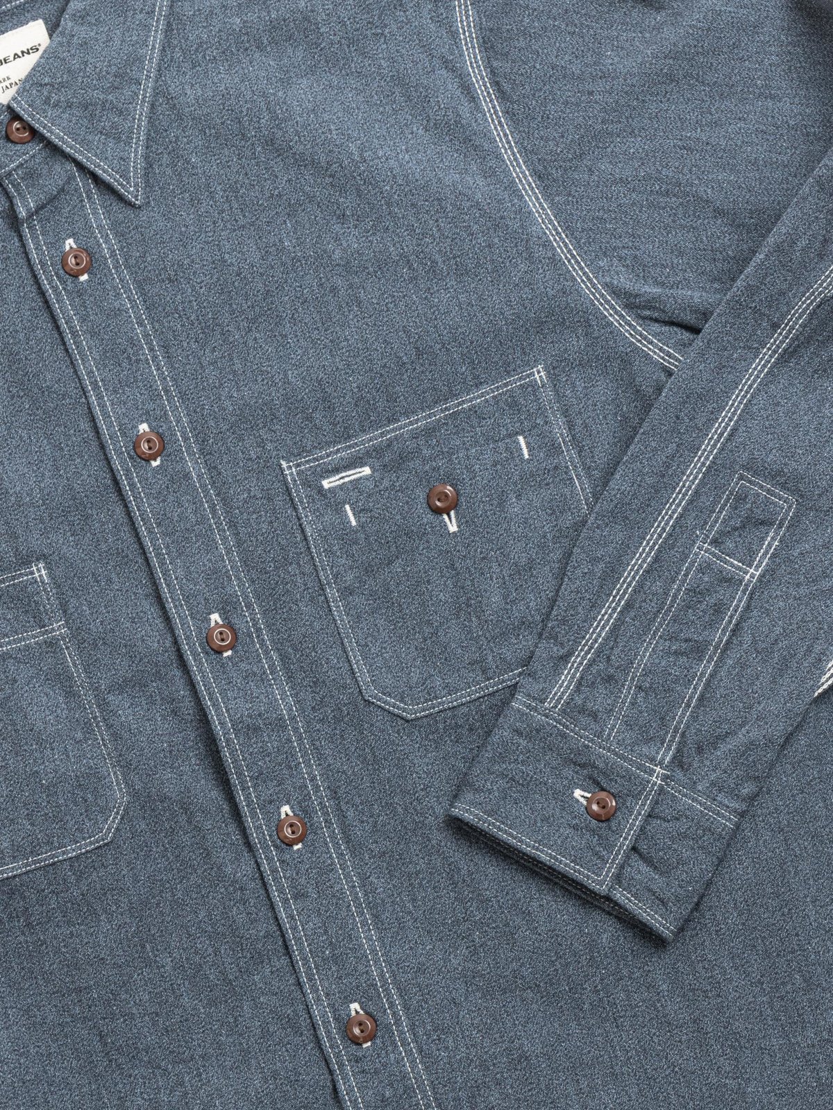 SJCBS23 TWISTED HEATHER SELVEDGE CHAMBRAY NAVY - Image 3