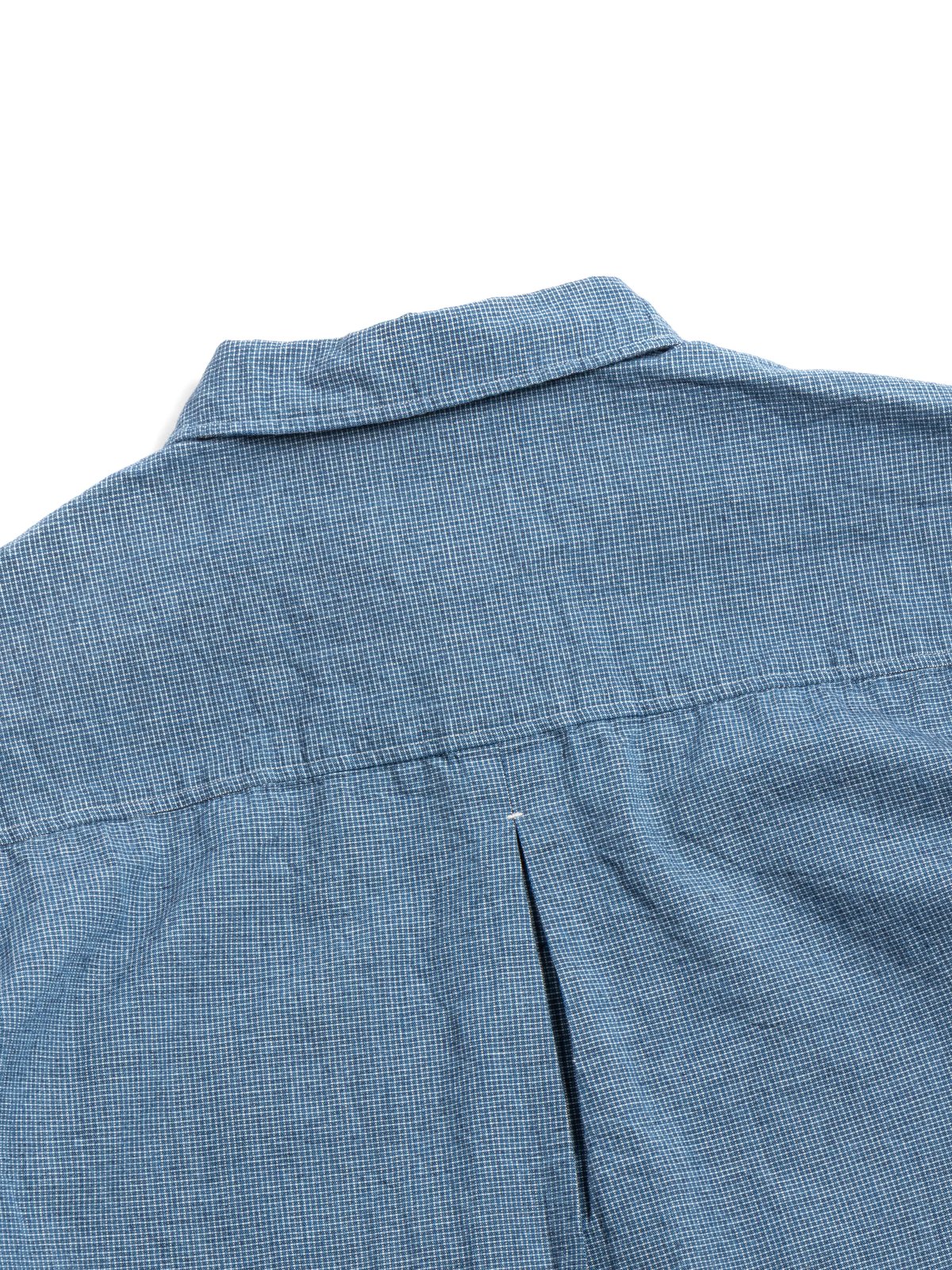HORLISUN MAILI DENIM MINI CHECK SHIRT BLUE - Image 3