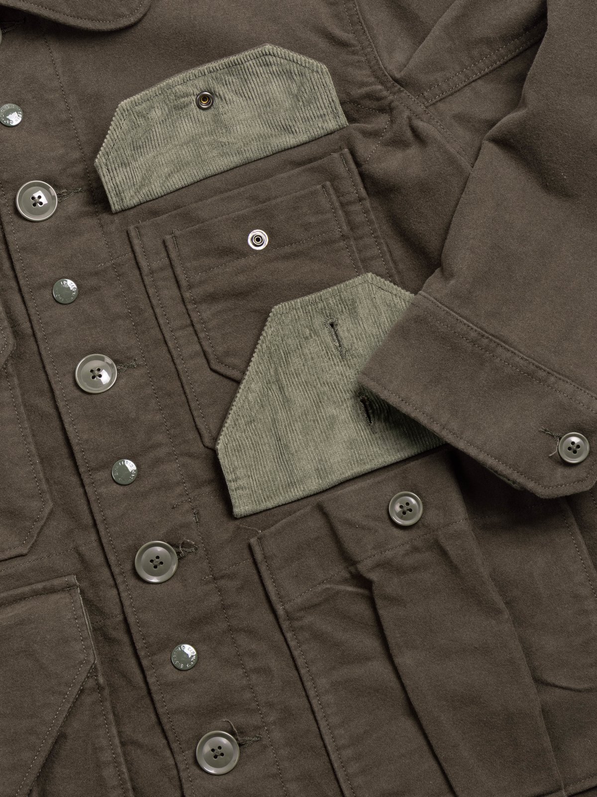 CRUISER JACKET OLIVE COTTON MOLESKIN - Image 3