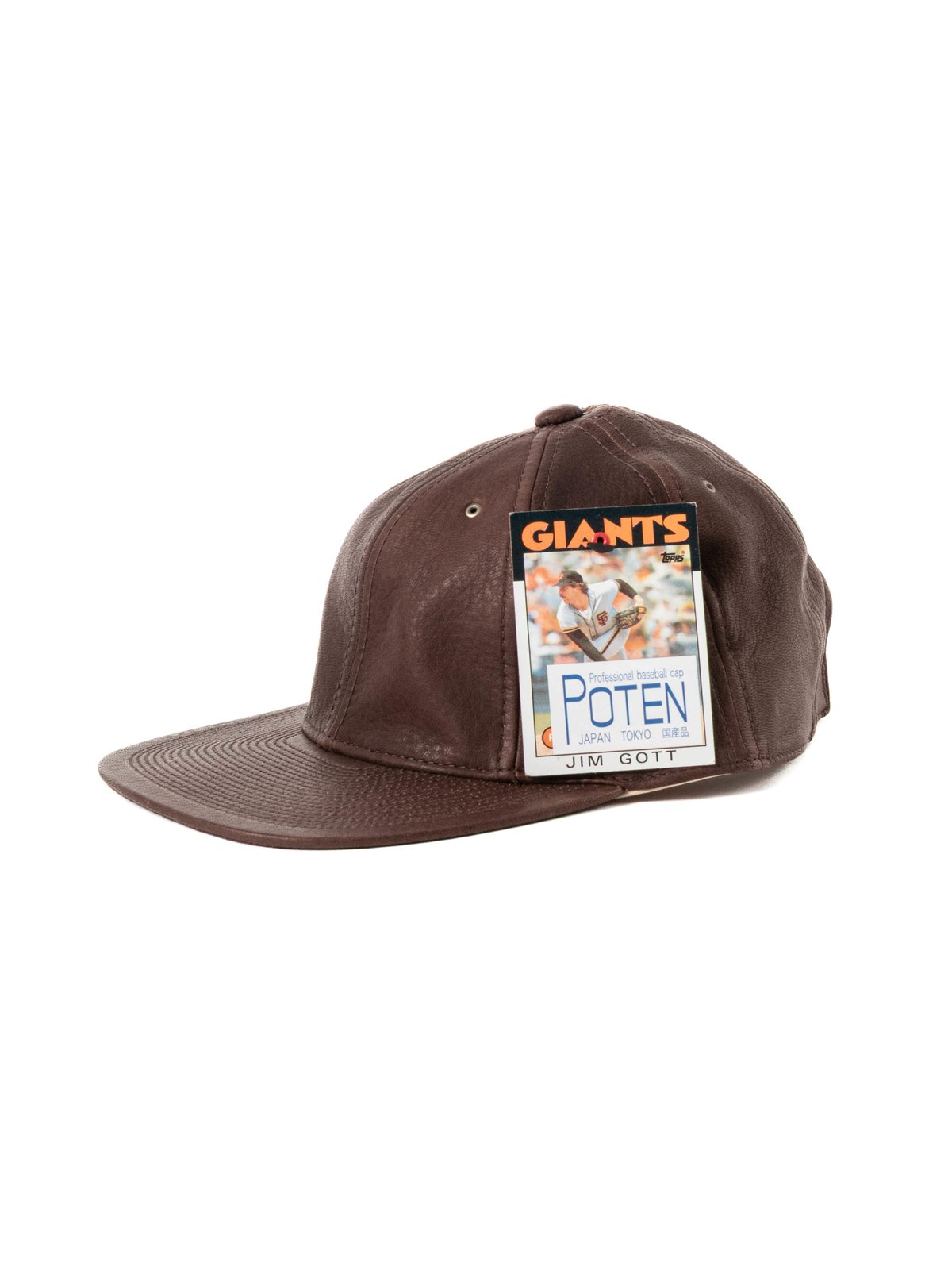 POTEN DEERSKIN CAP BROWN LEATHER  - Image 2