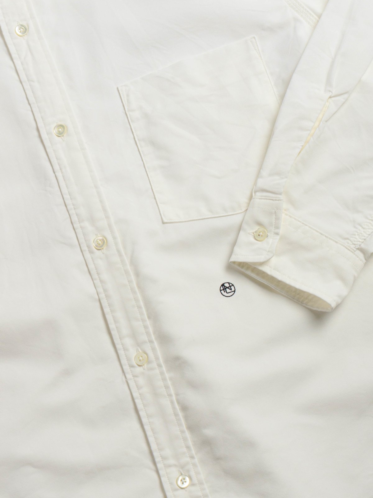 BUTTON DOWN WIND SHIRT WHITE - Image 3