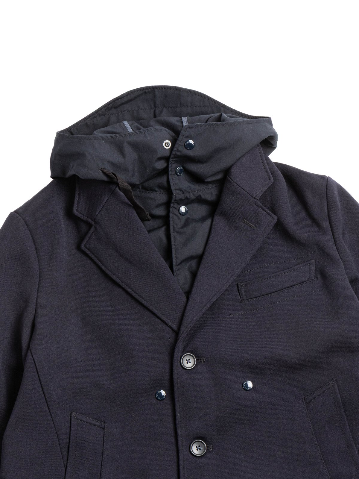 CHESTER COAT DK.NAVY HEAVY WOOL ELASTIQUE - Image 2