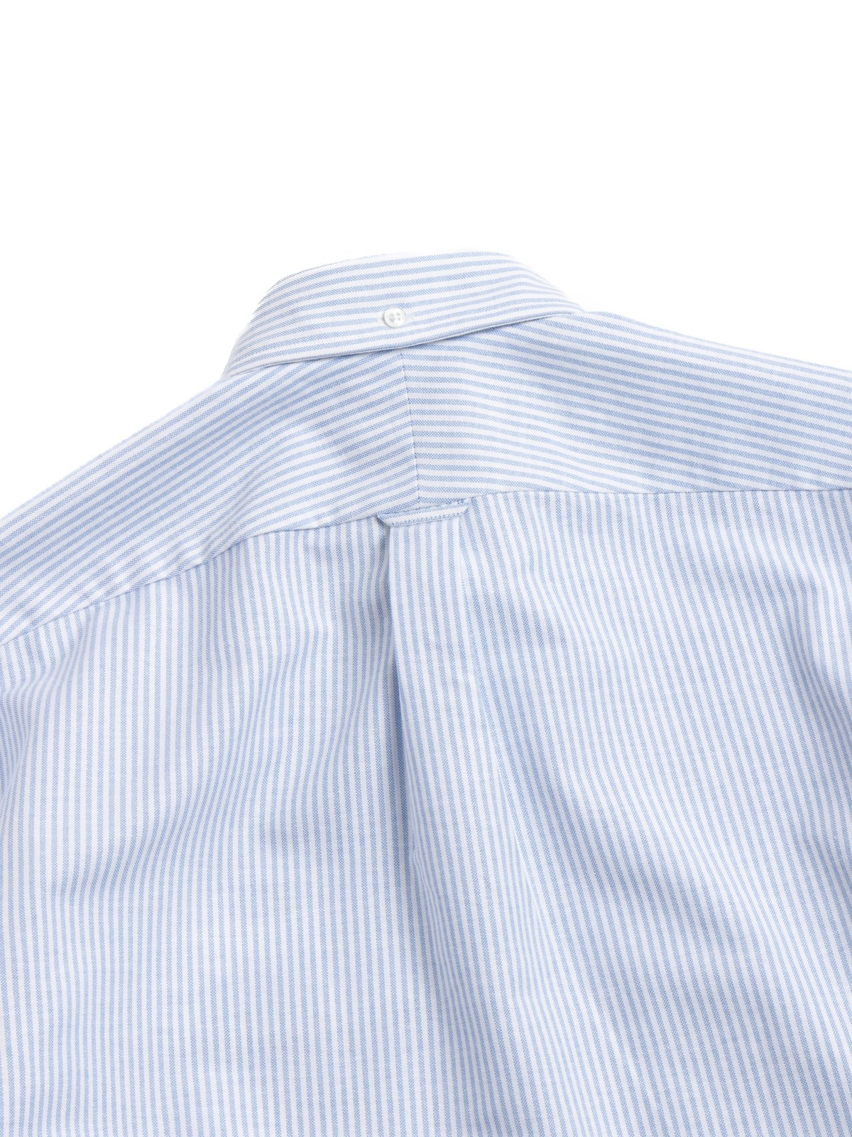 TICKING STRIPE BUTTON DOWN OXFORD SHIRT LIGHT BLUE - Image 4