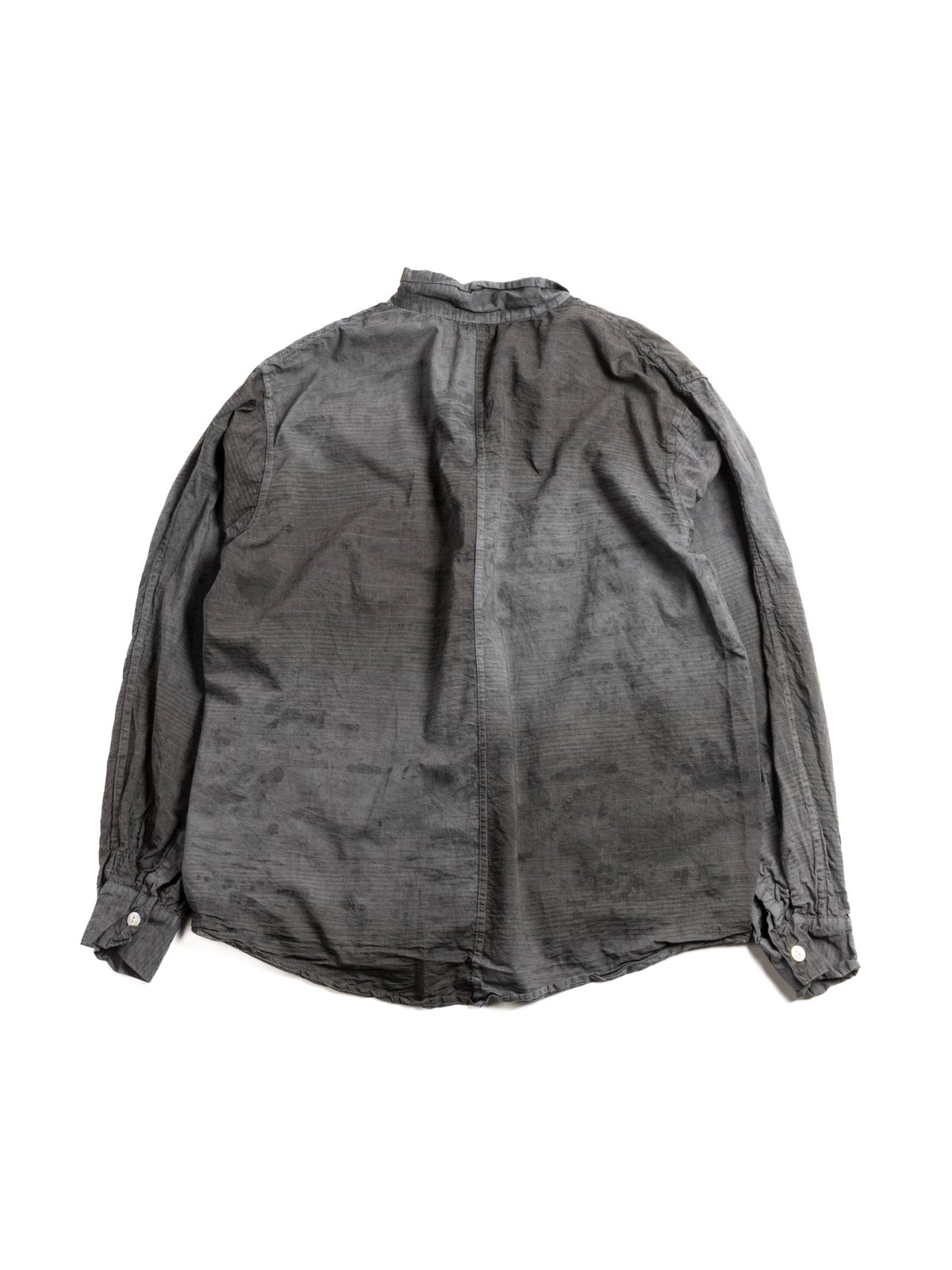 STOLE POCKET BUTTERFLY SHIRT DOPPLER STRIPE COTTON CAMBRIC CHESTNUT DYED - Image 5