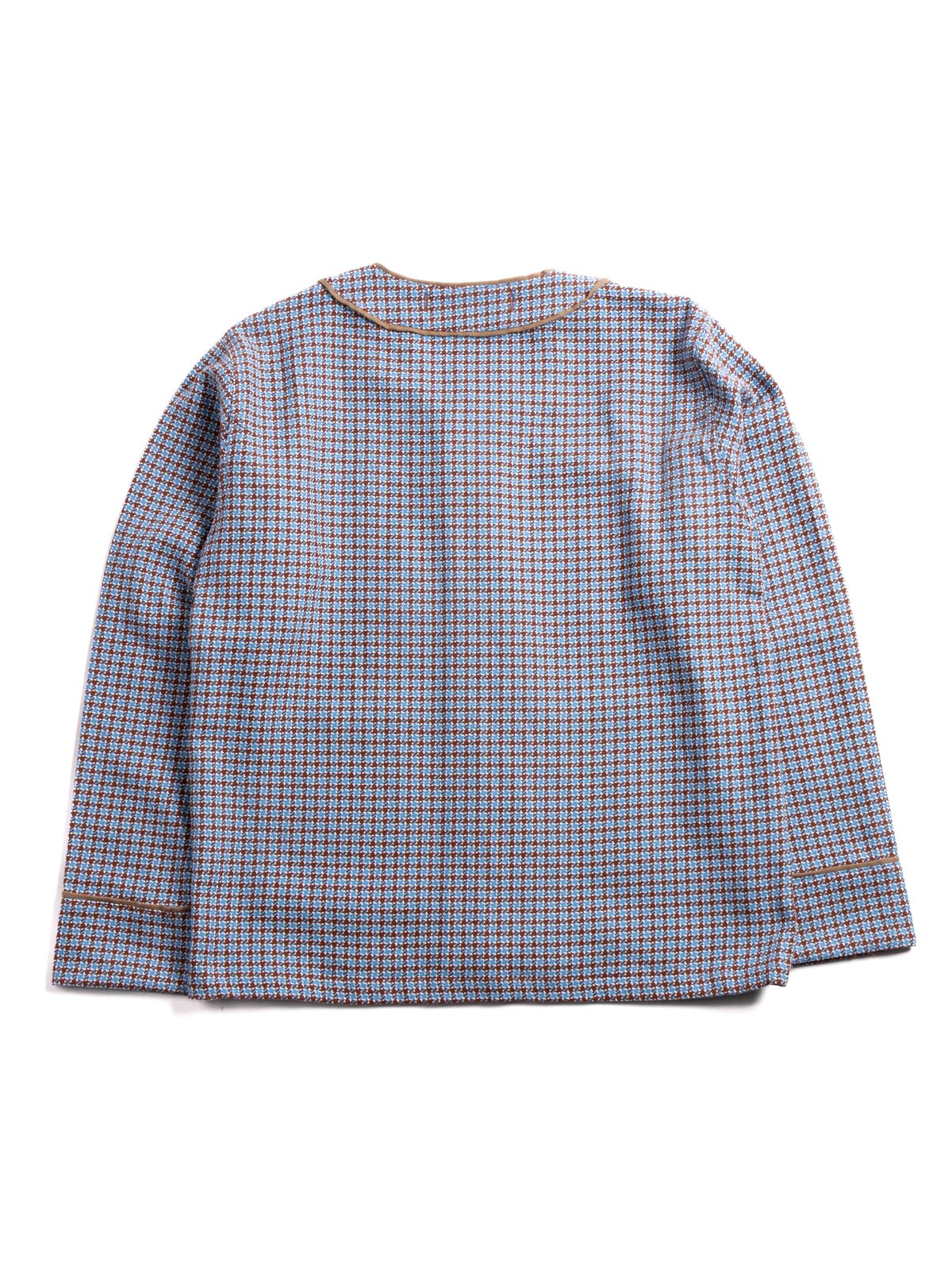 (SJCJK25&ndash;LNR) BASEBALL SHIRT LIGHT BLUE / BROWN - Image 4