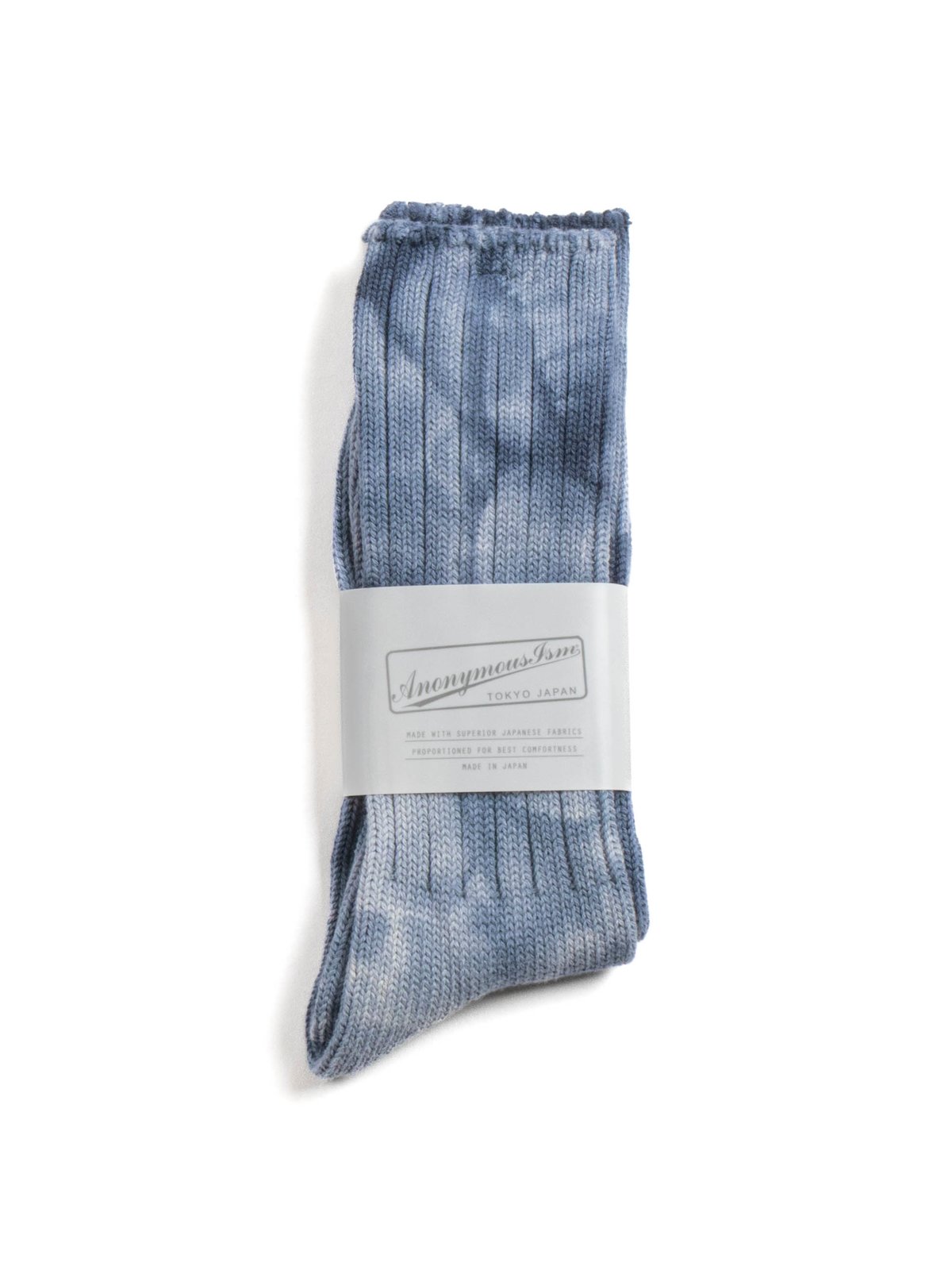 UNEVEN DYED SPORTS SOCK NAVY - Image 1