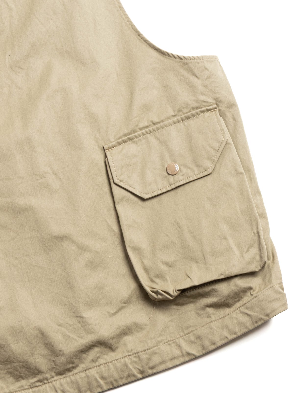 FIELD VEST KHAKI COTTON FRENCH TWILL - Image 5