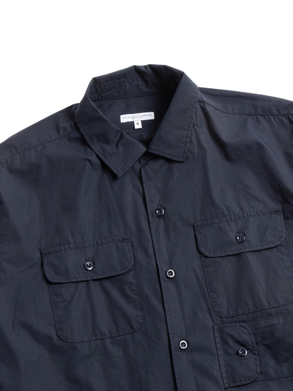 BOWLING SHIRT DK.NAVY COTTON BROADCLOTH - Image 2