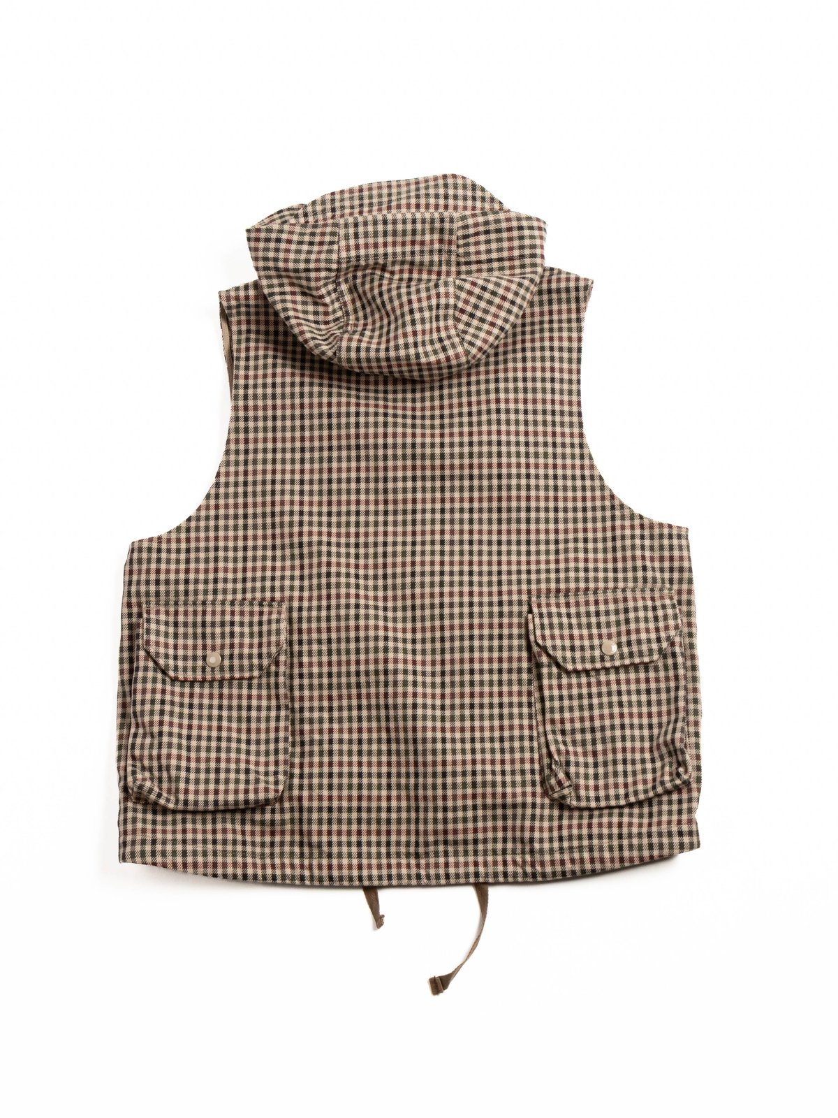 FIELD VEST /BROWN / OLIVE HEAVY GUN&ndash;CLUB CHECK - Image 6