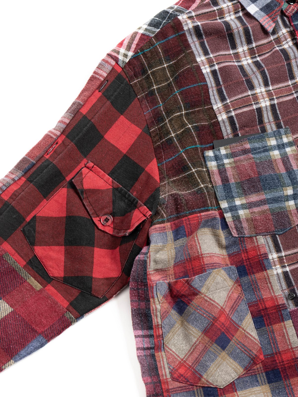 REBUILD by NEEDLES FLANNEL SHIRT STRAIGHT HEM SHIRT ASSORTED 1C - Image 3