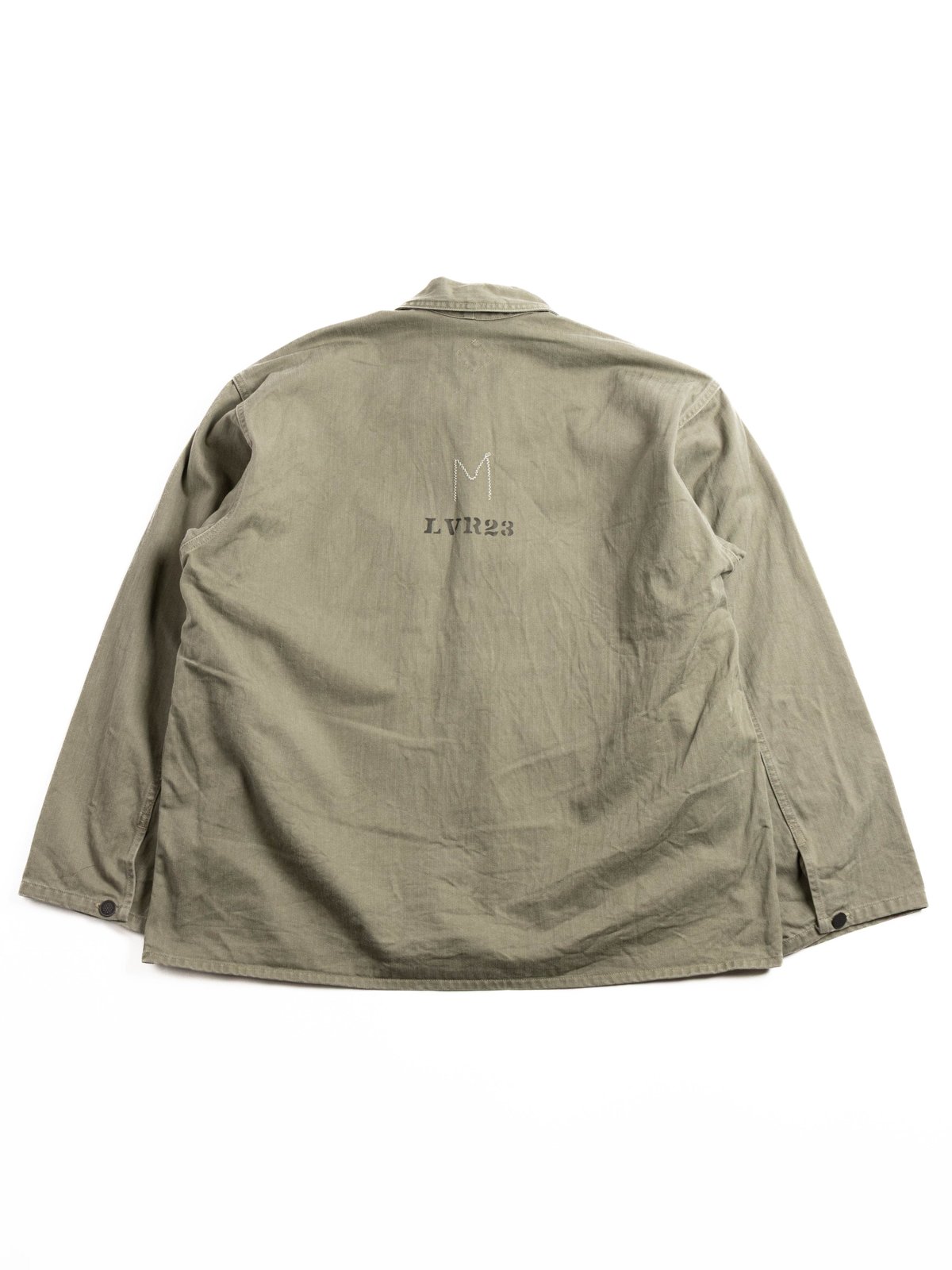 (CSJ004) PULLOVER JACKET MILITARY SZ H.B.T  LIGHT OG  - Image 5
