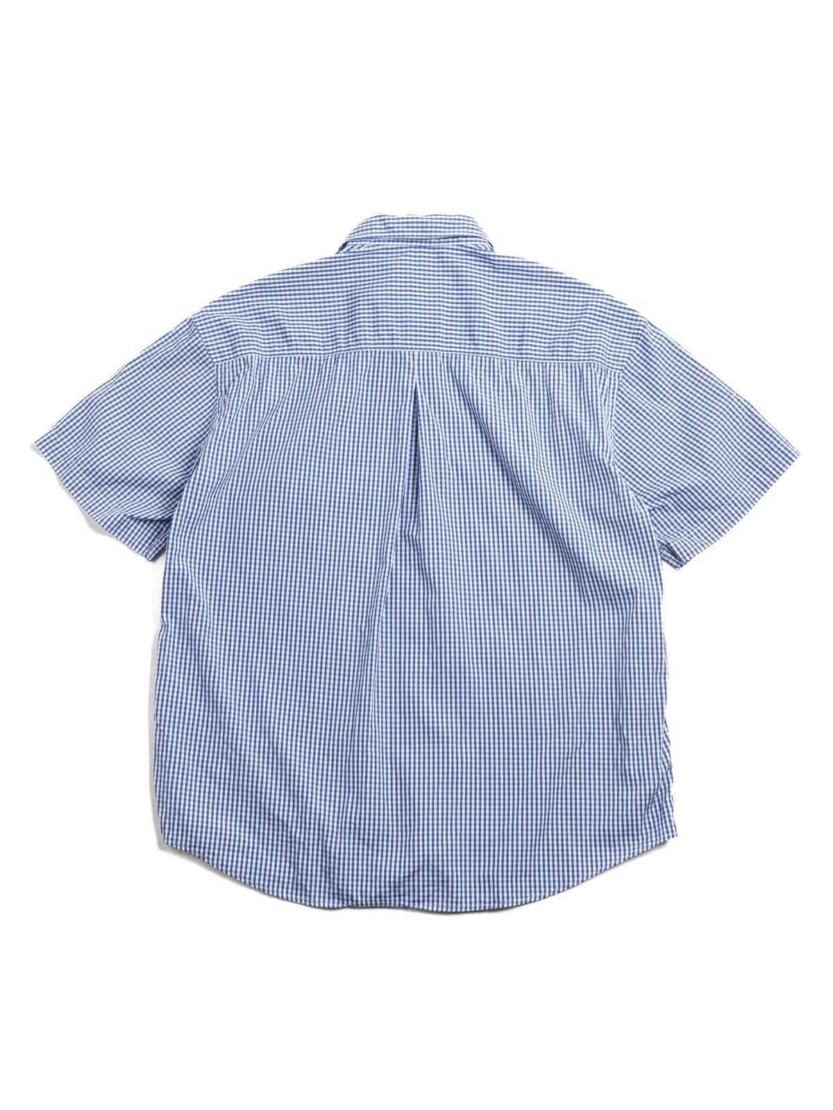 HORLISUN OPHIR GINGHAM CHECK S/S SHIRT  BLUE - Image 3