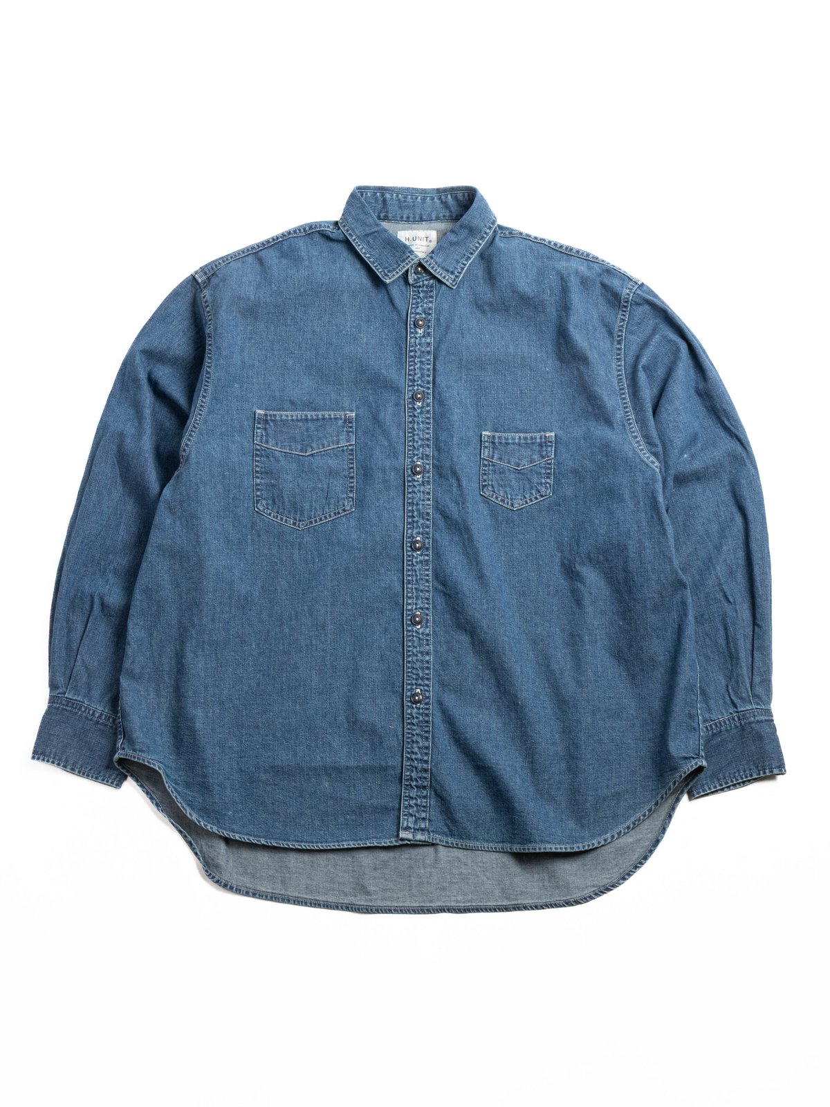 H.UNIT DENIM WORK SHIRT INDIGO - Image 1