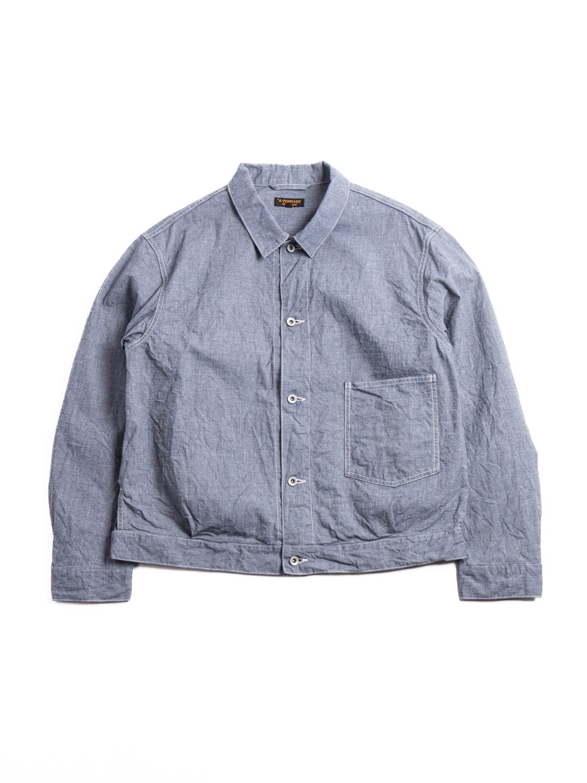 (VTD&ndash;0541&ndash;JK2) COAL MINE JACKET INDIGO PINCHECK - Image 1