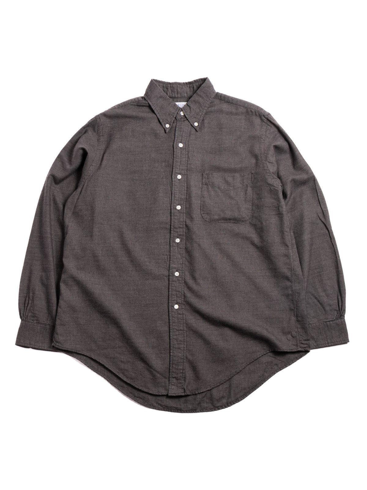 (8112–60) BUTTON DOWN SHIRT SOFT SUBTLY BRUSHED MINI CHECK - Image 1