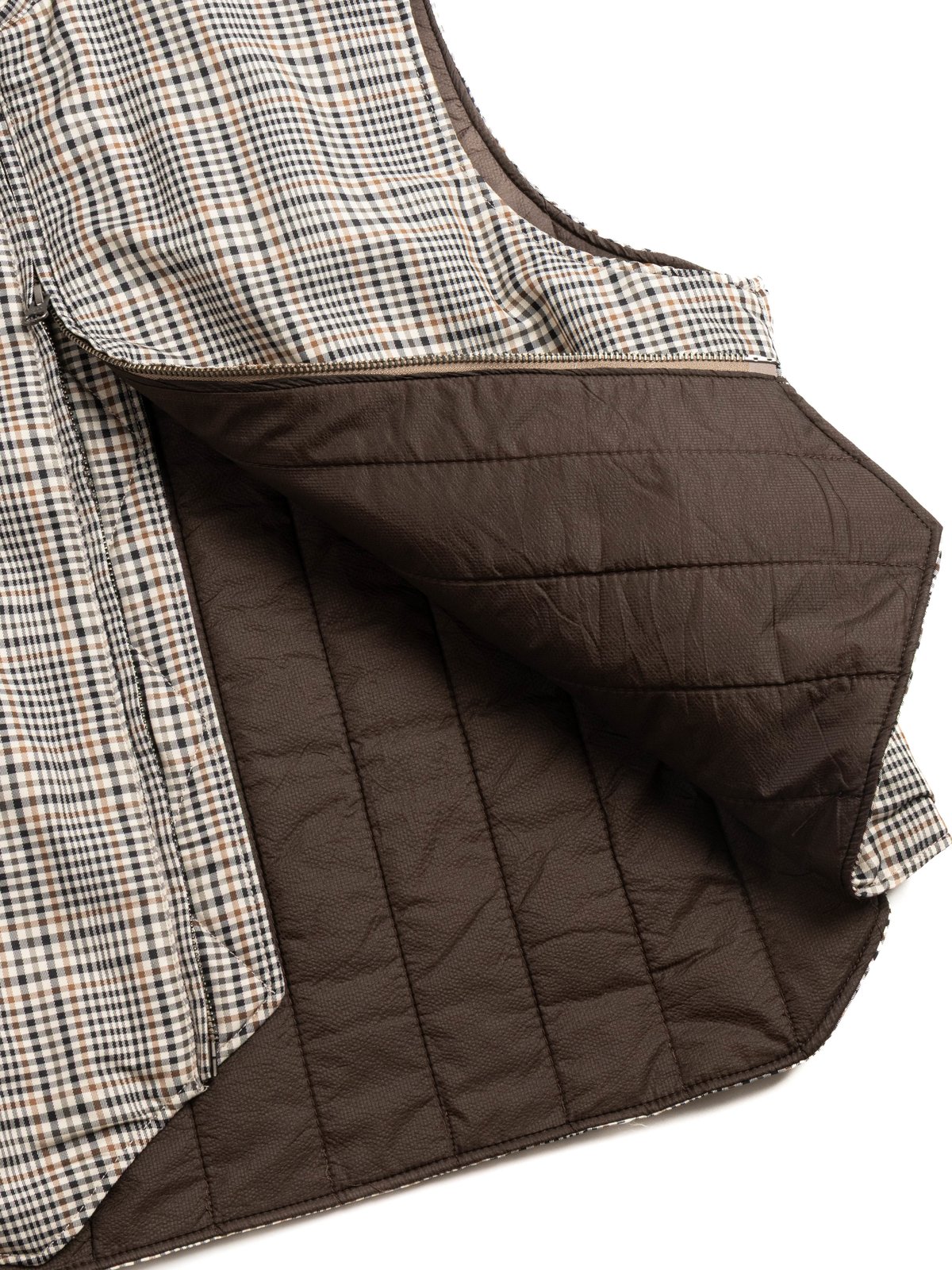 LL VEST KHAKI PLAID POLYESTER CLOTH - Image 3