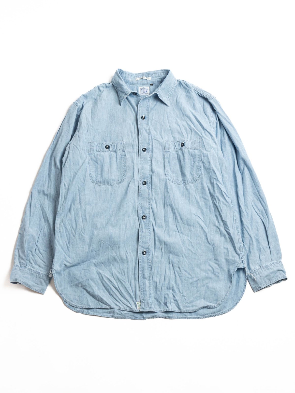 (LOT–V8070) CHAMBRAY VINTAGE WORK SHIRT BLEACH - Image 1