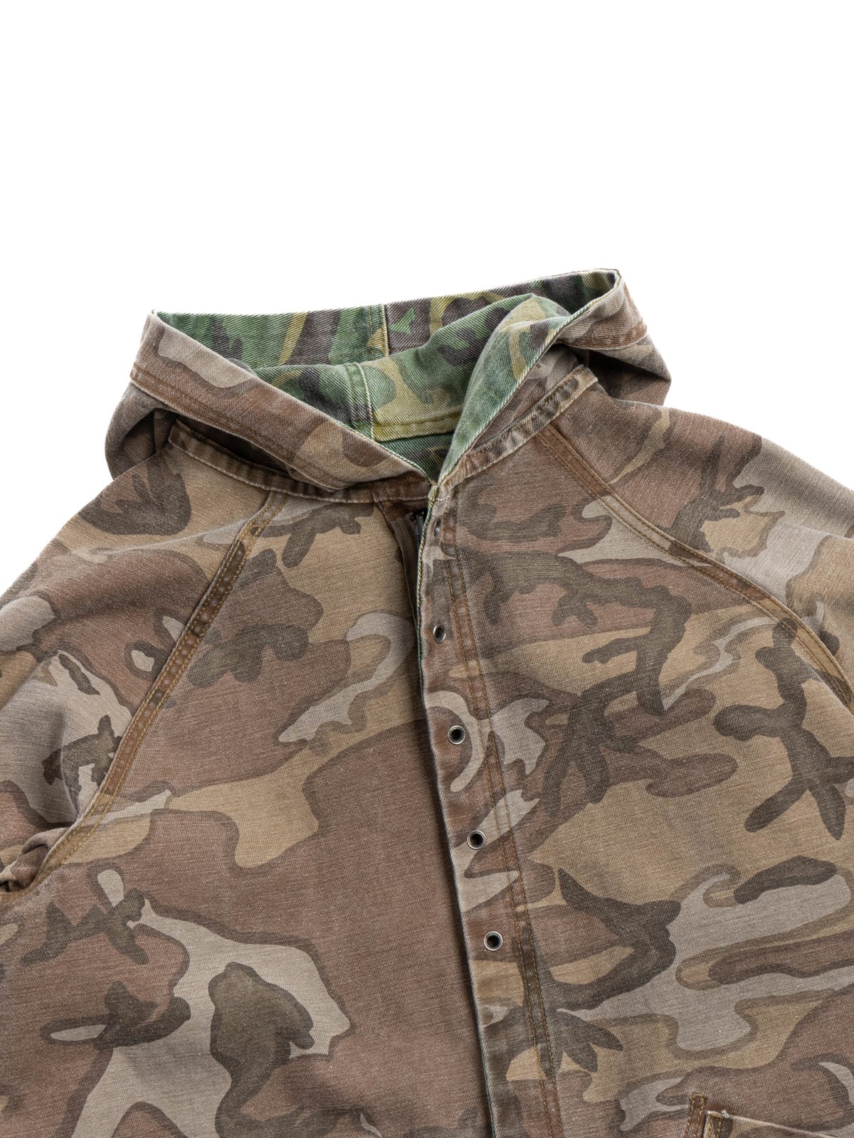 NEEDLES REVERSIBLE HOODED COAT CAMO TWILL - Image 6