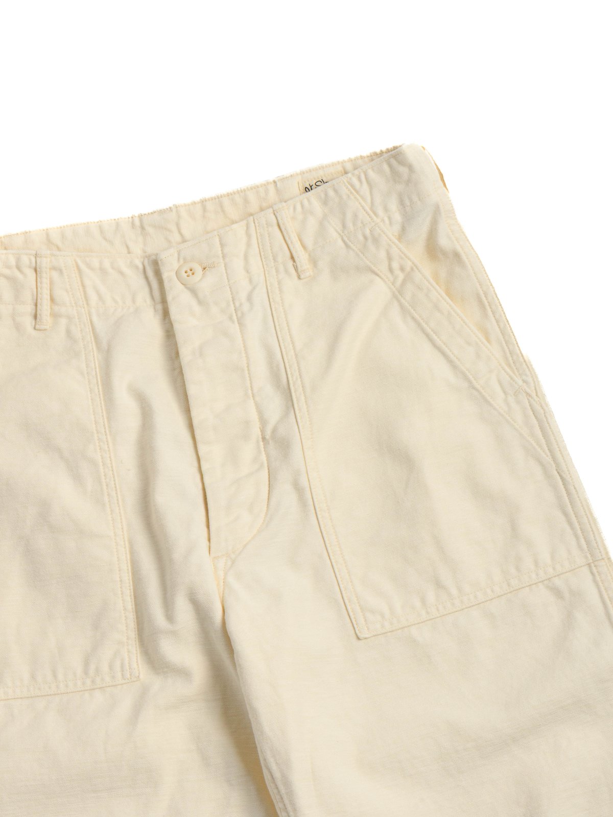 (Lot 5002) FATIGUE PANT (REGULAR FIT) REVERSE SATEEN ECRU - Image 2