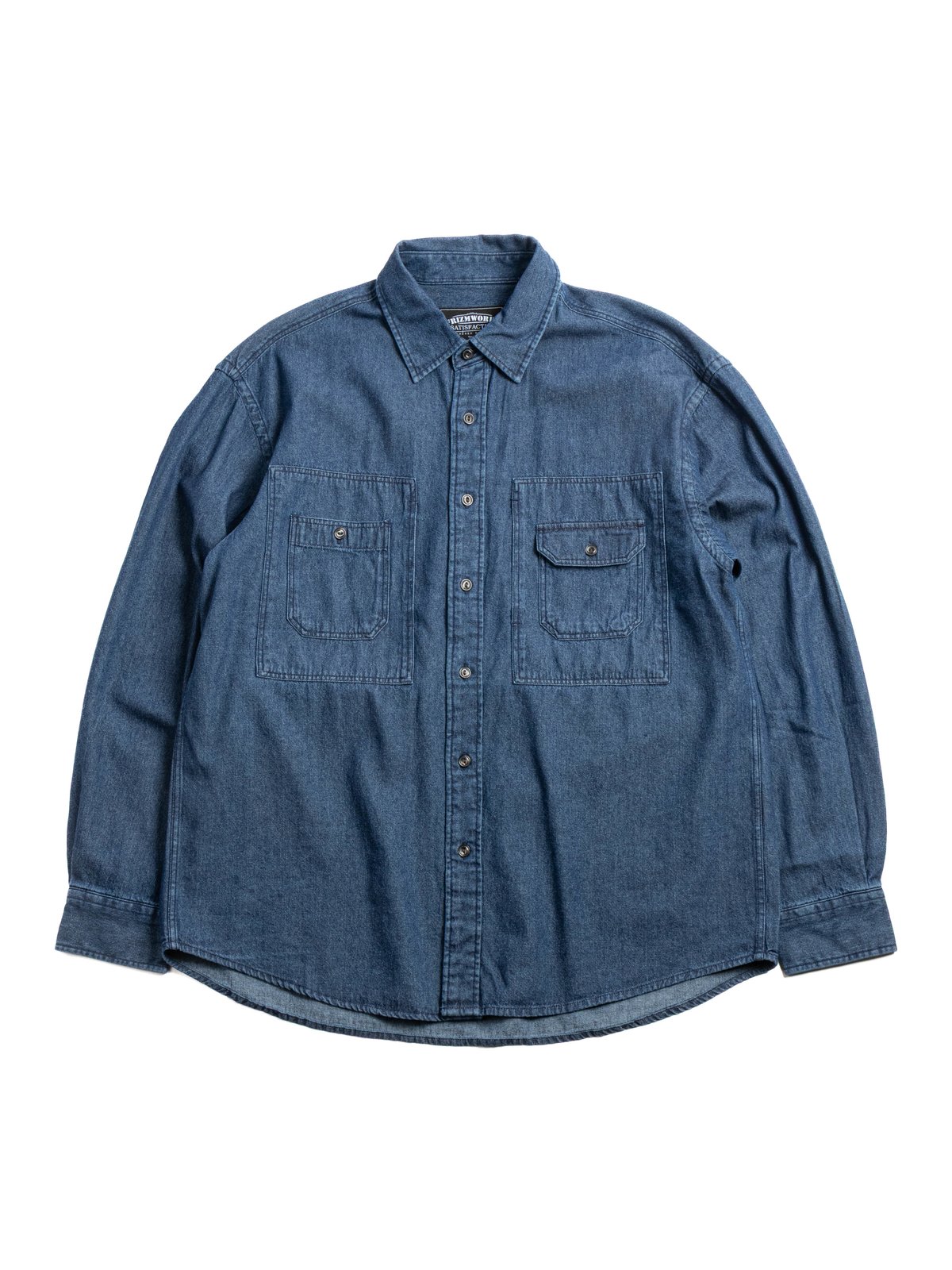 BLEACH DENIM UTILITY SHIRT WASHED INDIGO - Image 1