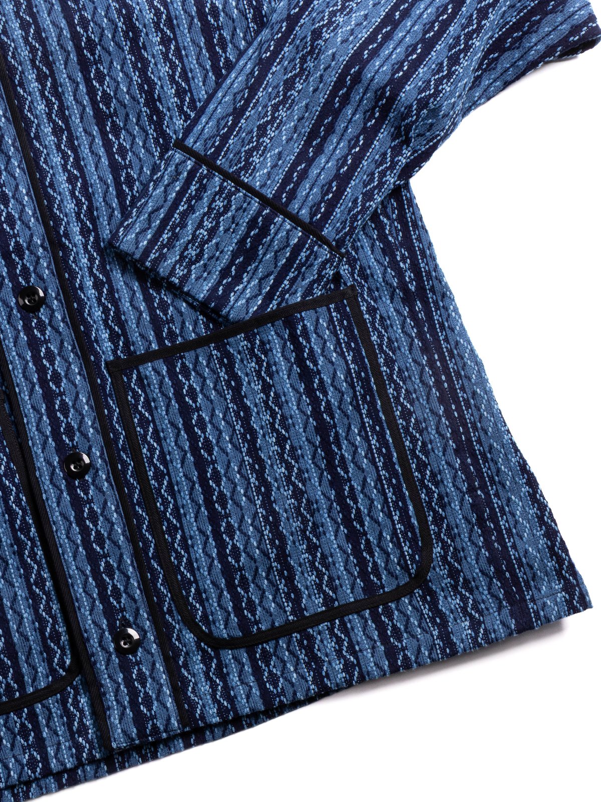 (SJCJK25&ndash;LNR) BASEBALL SHIRT INDIGO STRIPE - Image 3