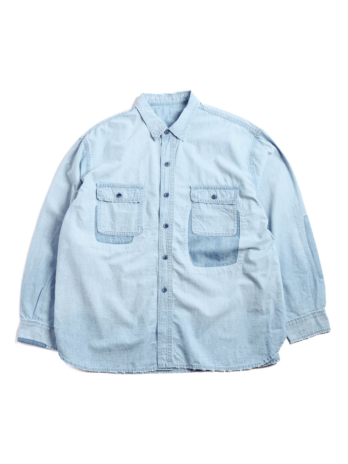 SHAWSHANK CHAMBRAY WORK SHIRT CUSTOM BLUE - Image 1