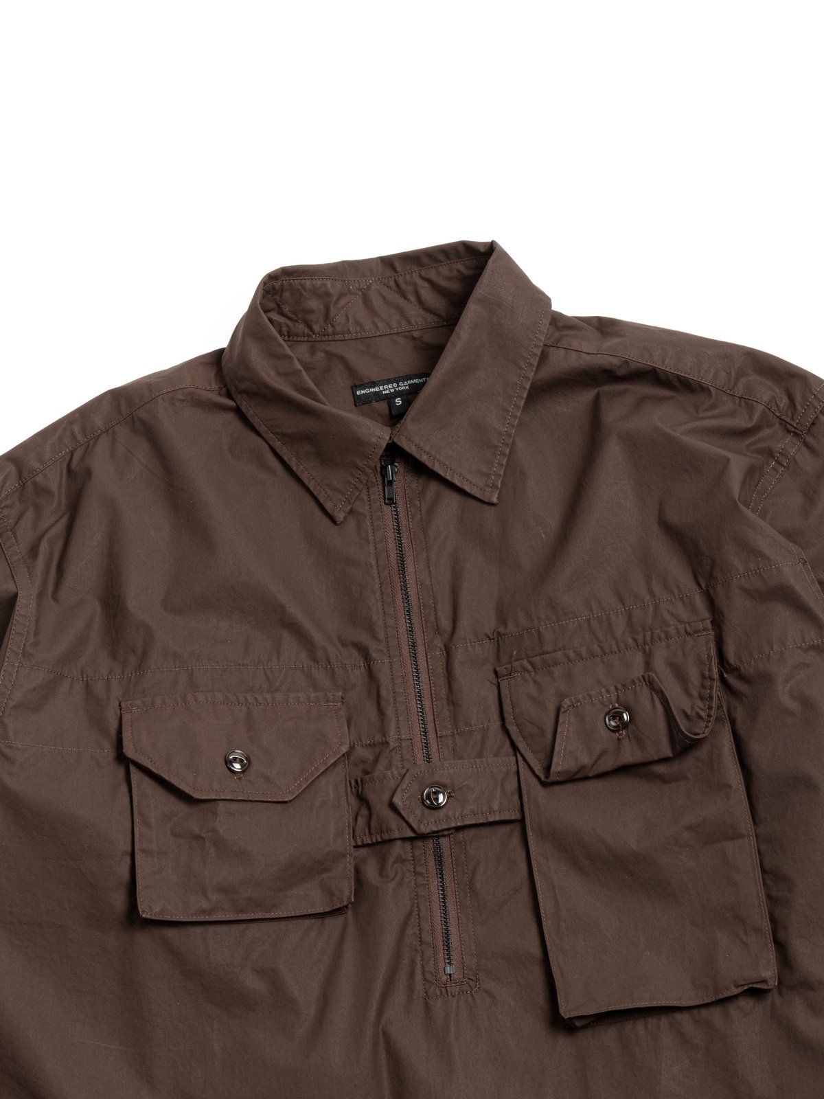 BINOCULAR SHIRT / Dk.BROWN COTTON LT.WEIGHT COATED CLOTH - Image 2