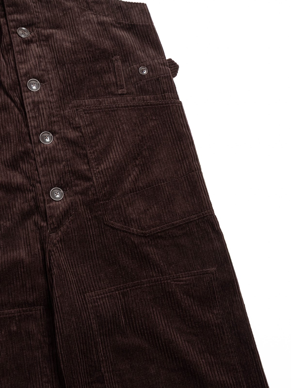 OVERALLS / DK.BROWN COTTON 4.5W CORDUROY - Image 3