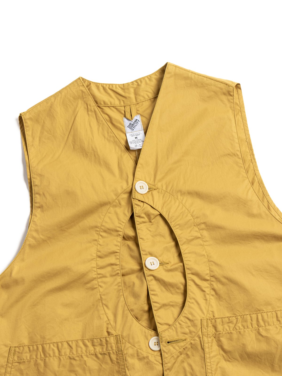 (CV002) GAME VEST LIGHT COTTON TWILL MUSTARD - Image 2