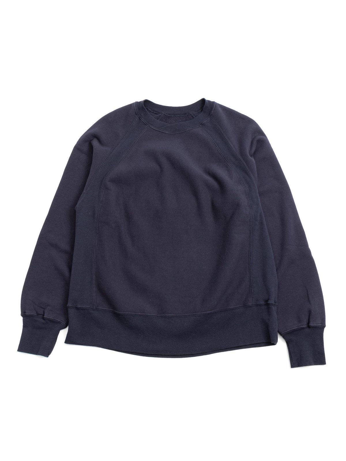 RAGLAN CREW NAVY COTTON HEAVY FLEECE - Image 1