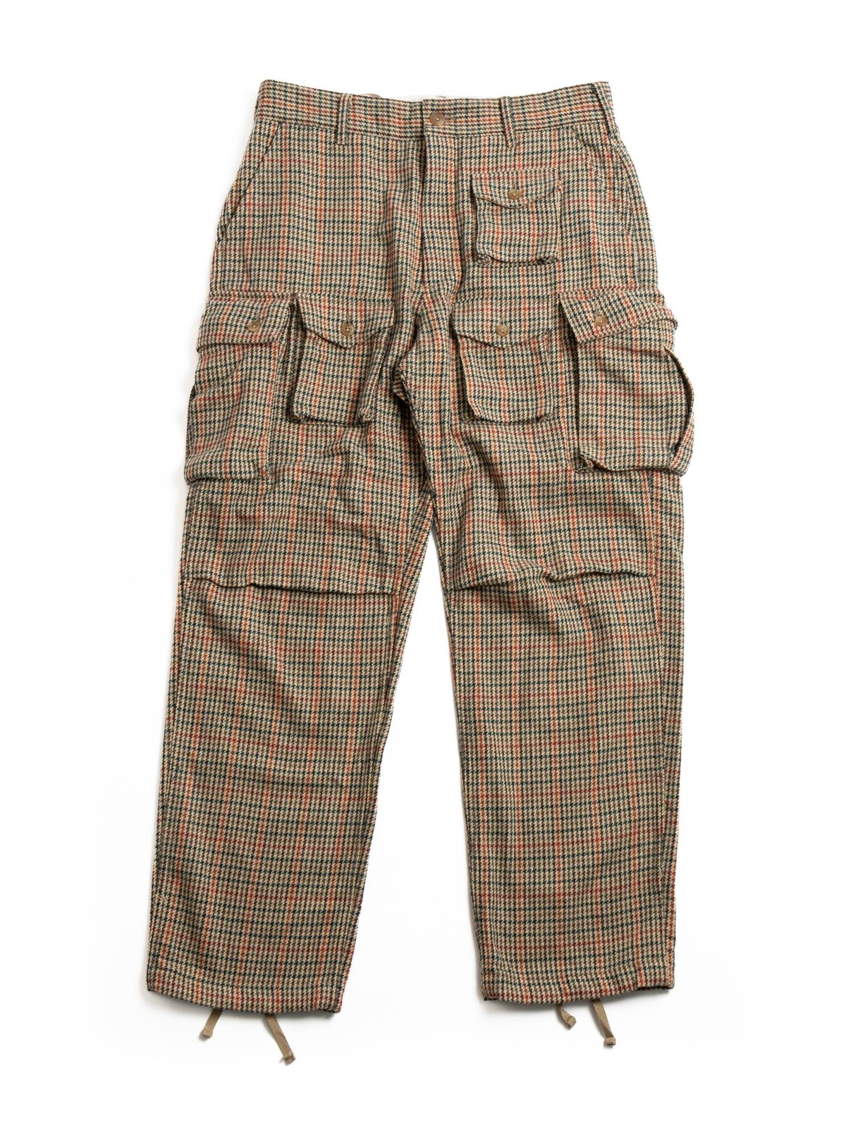 FA PANT KHAKI POLY WOOL GUN–CLUB CHECK by Engineered