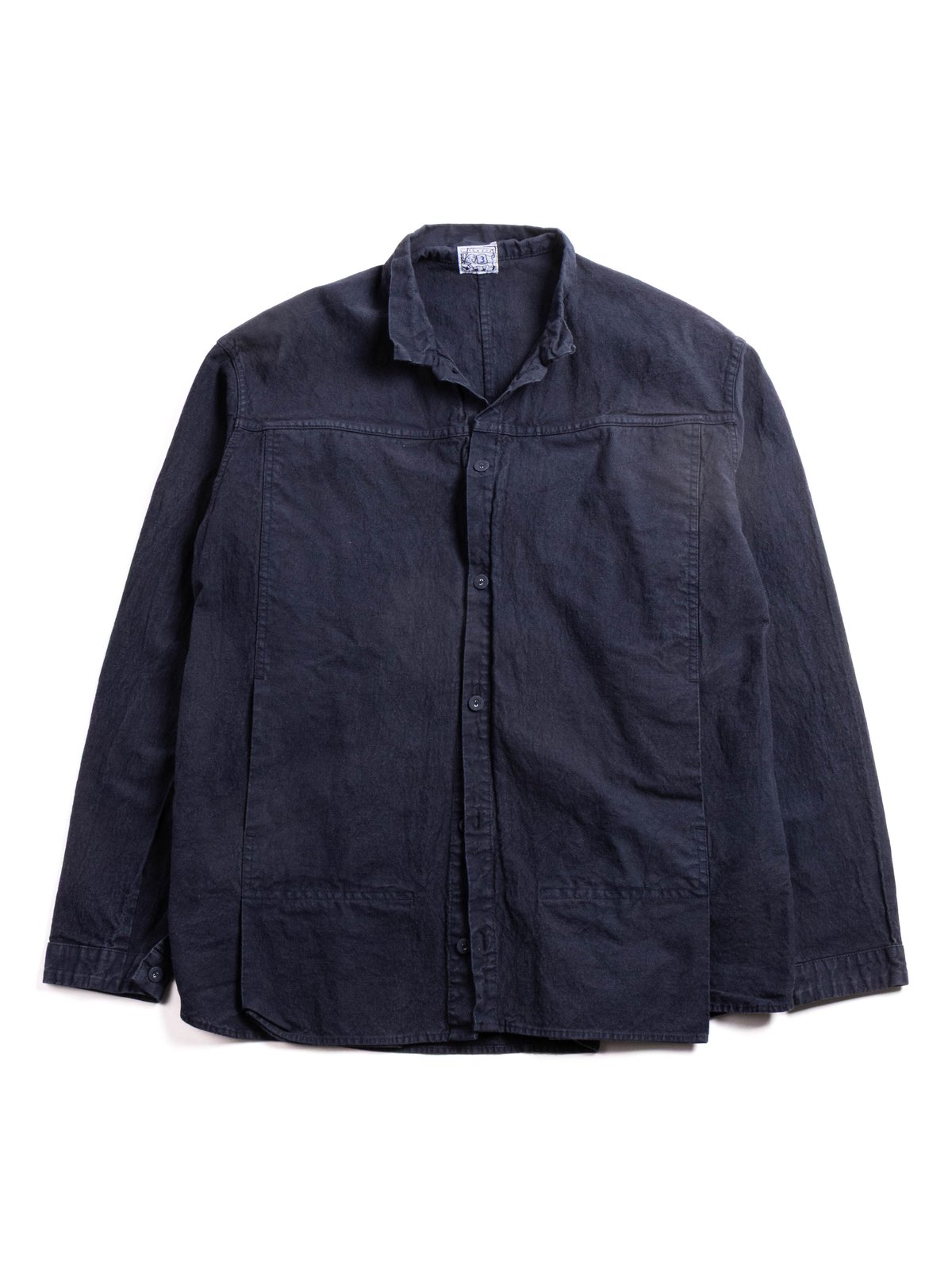 TYPE 401 PLEAT POCKET SHIRT COTTON DROP CLOTH HADAL BLUE - Image 1